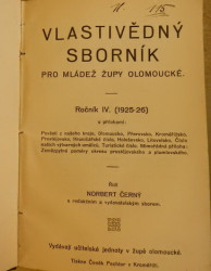 Vlastivědný sborník pro mládež župy olomoucké - ročník IV. (1925-26)