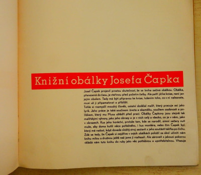 Knižní obálky Josefa Čapka