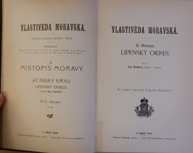 Vlastivěda moravská - II. Místopis: Lipenský okres