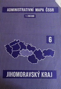 Administrativní mapa ČSSR: Jihomoravský kraj