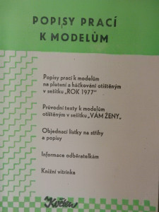 Popisy prací k modelům