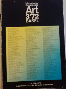 Internationale Kunstmesse Art 3´72 Basel