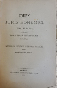 Codex Juris Bohemici - Tomi II. Pars 3.