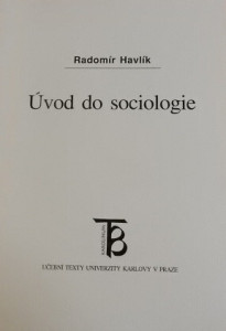 Úvod do sociologie